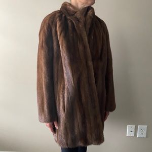 brown mink coat